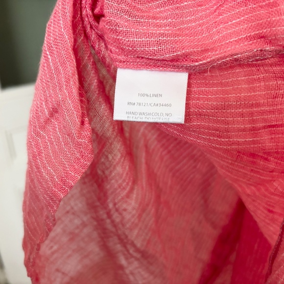 Eileen Fisher Striped Linen Button Up Tunic Top - Picture 5 of 5